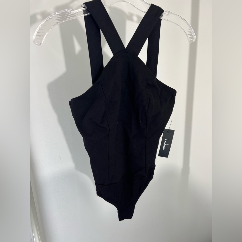 Lulu’s Black Halter Bodysuit